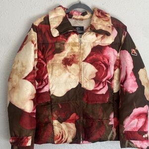 Bogner Floral Ski Jacket - Red, Pink, Cream